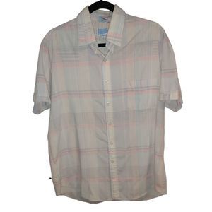 Vintage Cape Cod pastel plaid button down unisex men's size Large women's xl